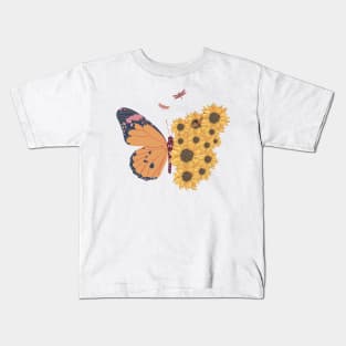 Nigerian Butterfly Harmony: Nature-Inspired Design Kids T-Shirt